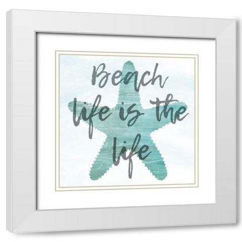 Beach Life A White Modern Wood Framed Art Print with Double Matting by Phillip, Jamie