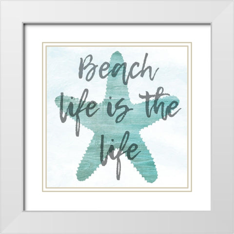 Beach Life A White Modern Wood Framed Art Print with Double Matting by Phillip, Jamie