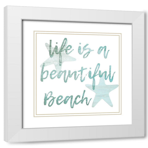 Beach Life  White Modern Wood Framed Art Print with Double Matting by Phillip, Jamie