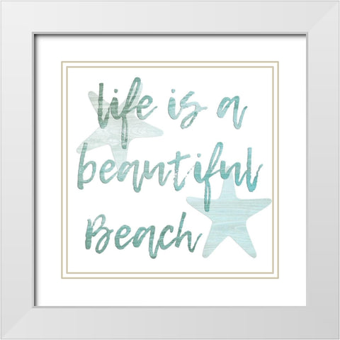 Beach Life  White Modern Wood Framed Art Print with Double Matting by Phillip, Jamie