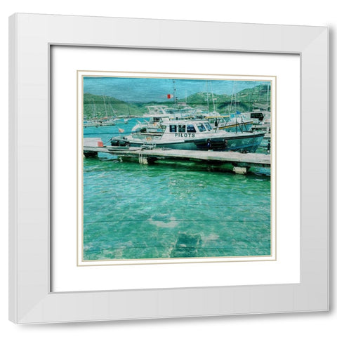 Sailing White Modern Wood Framed Art Print with Double Matting by Phillip, Jamie