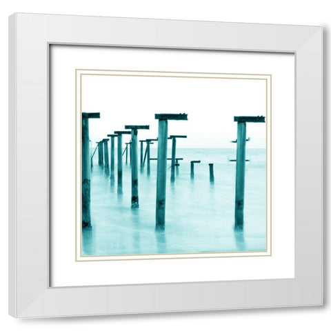 Bay Wood 2 White Modern Wood Framed Art Print with Double Matting by Phillip, Jamie