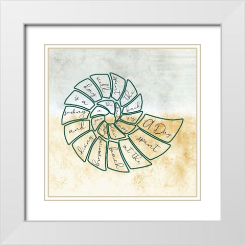 Beach Poetry 2 White Modern Wood Framed Art Print with Double Matting by Phillip, Jamie