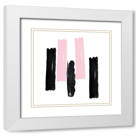 Blended Gem White Modern Wood Framed Art Print with Double Matting by Phillip, Jamie