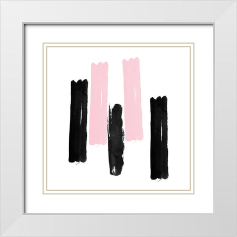 Blended Gem White Modern Wood Framed Art Print with Double Matting by Phillip, Jamie