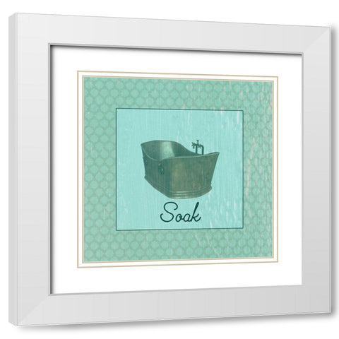 Bath Tub White Modern Wood Framed Art Print with Double Matting by Phillip, Jamie