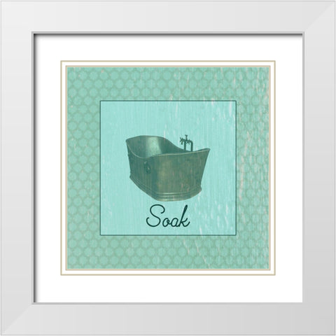 Bath Tub White Modern Wood Framed Art Print with Double Matting by Phillip, Jamie