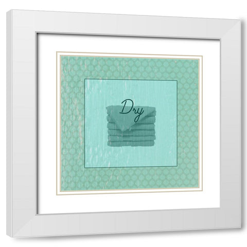 Bath Towel White Modern Wood Framed Art Print with Double Matting by Phillip, Jamie