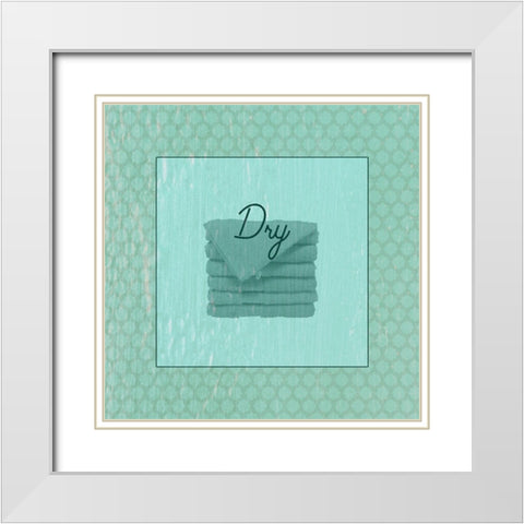 Bath Towel White Modern Wood Framed Art Print with Double Matting by Phillip, Jamie