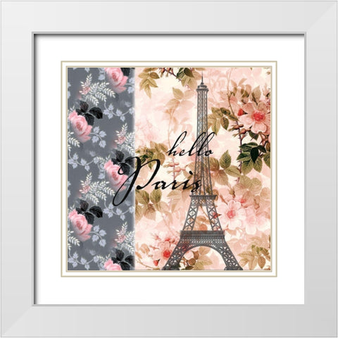 Parisian 3 White Modern Wood Framed Art Print with Double Matting by Phillip, Jamie