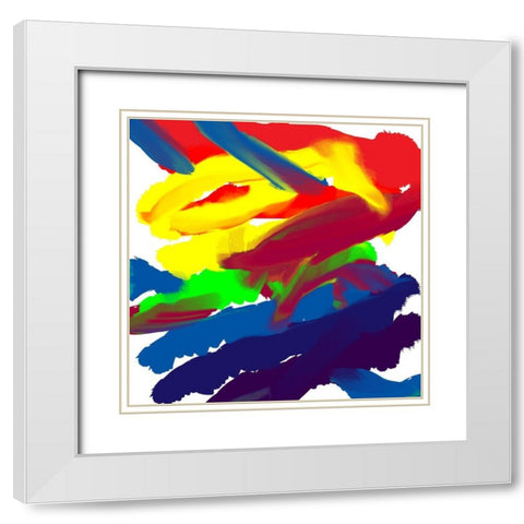Lap Paint SQ White Modern Wood Framed Art Print with Double Matting by Phillip, Jamie