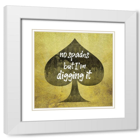 Spades 2 White Modern Wood Framed Art Print with Double Matting by Phillip, Jamie