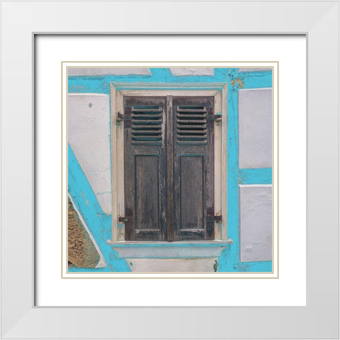 Window White Modern Wood Framed Art Print with Double Matting by Phillip, Jamie