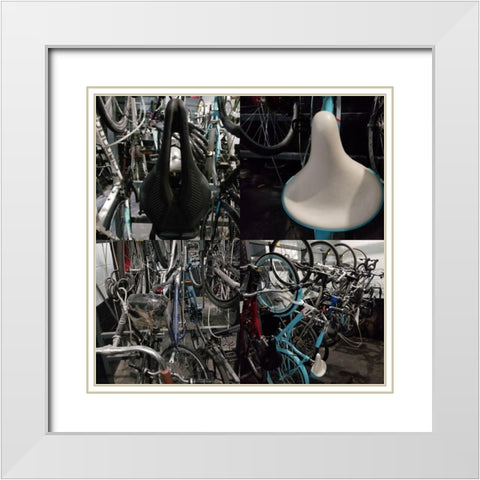 Bicycle 2 White Modern Wood Framed Art Print with Double Matting by Phillip, Jamie