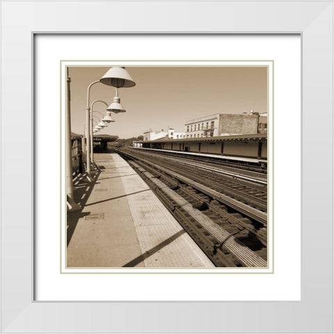 Bronx Trains 2 White Modern Wood Framed Art Print with Double Matting by Phillip, Jamie