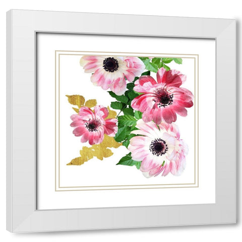 Rose Garden 1 White Modern Wood Framed Art Print with Double Matting by Phillip, Jamie