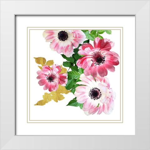 Rose Garden 1 White Modern Wood Framed Art Print with Double Matting by Phillip, Jamie