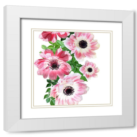 Rose Garden 2 White Modern Wood Framed Art Print with Double Matting by Phillip, Jamie
