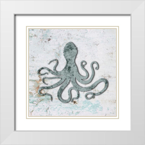 Octo White Modern Wood Framed Art Print with Double Matting by Phillip, Jamie