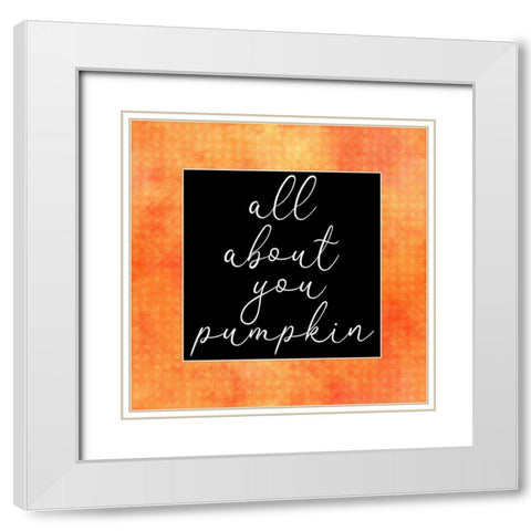 Pumpkin 2 White Modern Wood Framed Art Print with Double Matting by Phillip, Jamie