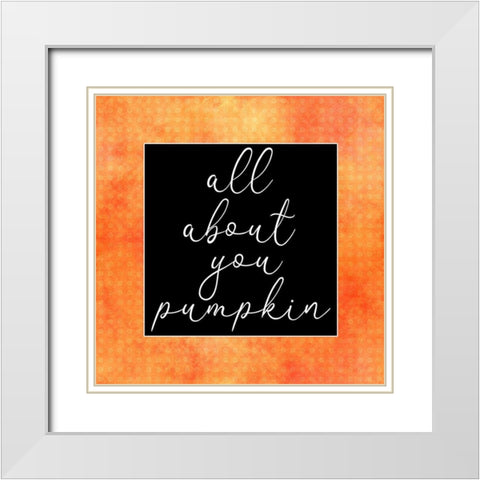Pumpkin 2 White Modern Wood Framed Art Print with Double Matting by Phillip, Jamie