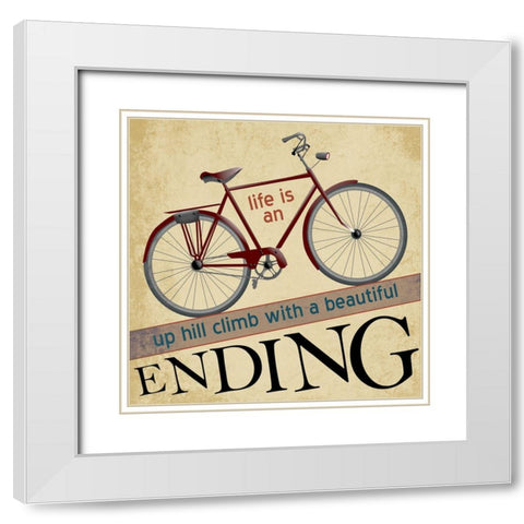 Bike White Modern Wood Framed Art Print with Double Matting by Phillip, Jamie