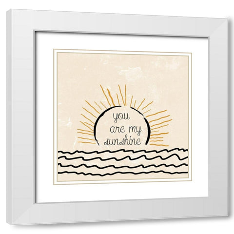 The Sun 3 White Modern Wood Framed Art Print with Double Matting by Phillip, Jamie