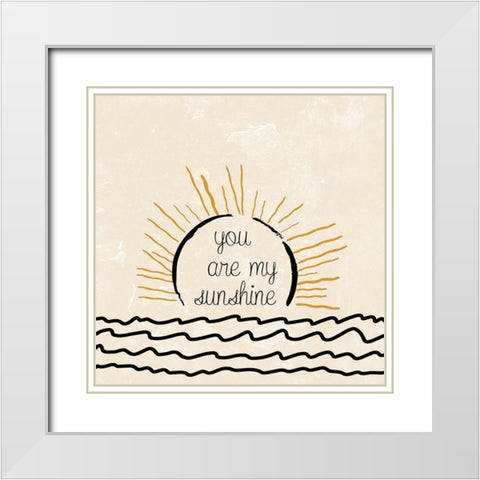 The Sun 3 White Modern Wood Framed Art Print with Double Matting by Phillip, Jamie