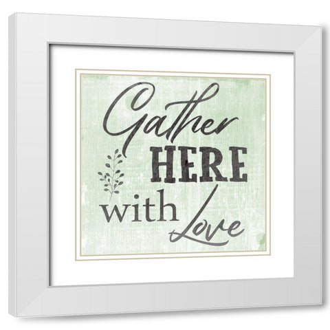 Gather White Modern Wood Framed Art Print with Double Matting by Phillip, Jamie