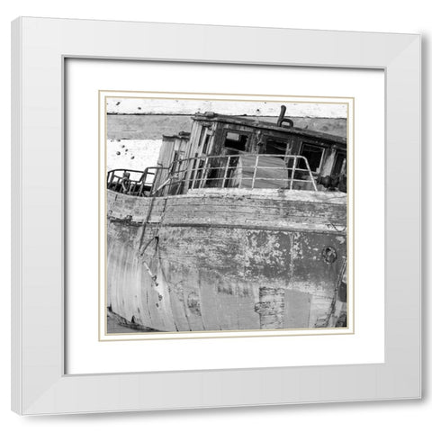 Ship Wreck White Modern Wood Framed Art Print with Double Matting by Phillip, Jamie