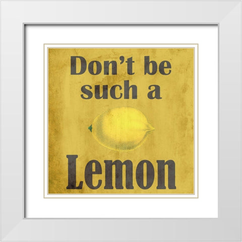 Lemon White Modern Wood Framed Art Print with Double Matting by Phillip, Jamie
