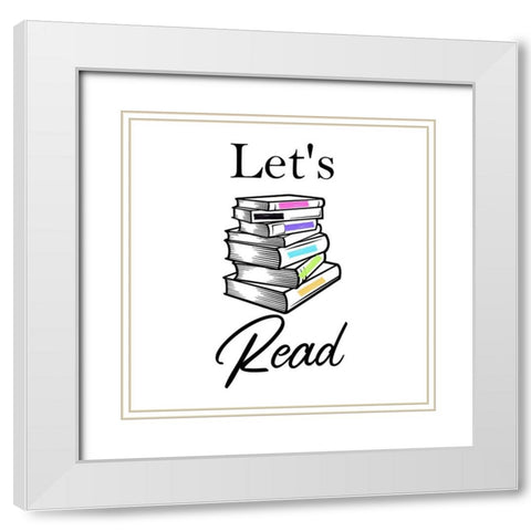 Books White Modern Wood Framed Art Print with Double Matting by Phillip, Jamie