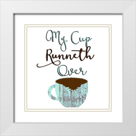 My CUP White Modern Wood Framed Art Print with Double Matting by Phillip, Jamie