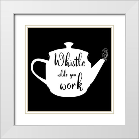 Whistle White Modern Wood Framed Art Print with Double Matting by Phillip, Jamie