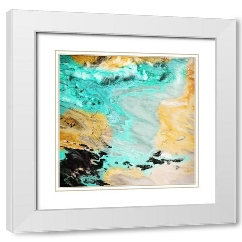 Marble Abstract 1 White Modern Wood Framed Art Print with Double Matting by Phillip, Jamie