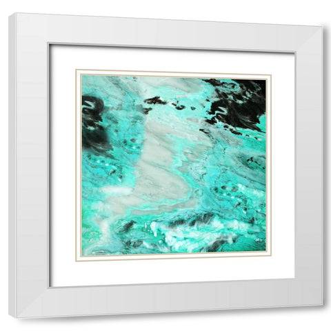 Marble Abstract 2 White Modern Wood Framed Art Print with Double Matting by Phillip, Jamie