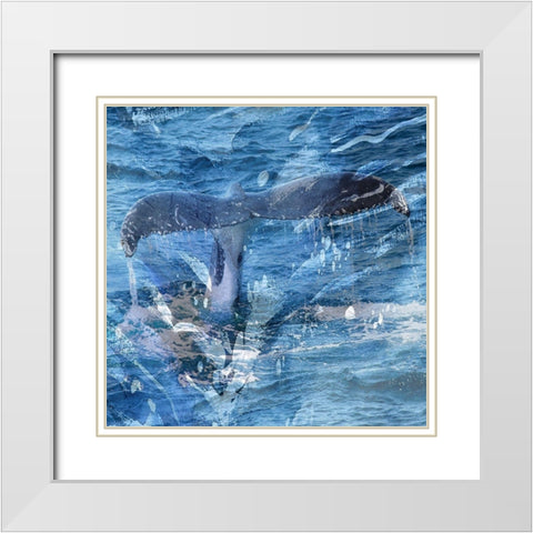 Whale Tail White Modern Wood Framed Art Print with Double Matting by Phillip, Jamie