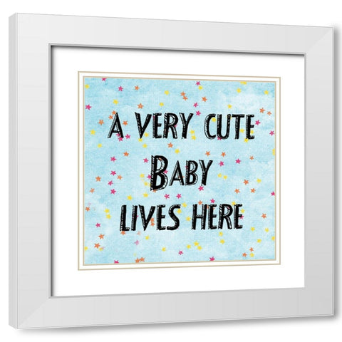 Baby 2 White Modern Wood Framed Art Print with Double Matting by Phillip, Jamie