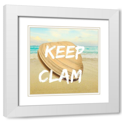 Clam 1 White Modern Wood Framed Art Print with Double Matting by Phillip, Jamie