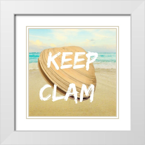 Clam 1 White Modern Wood Framed Art Print with Double Matting by Phillip, Jamie