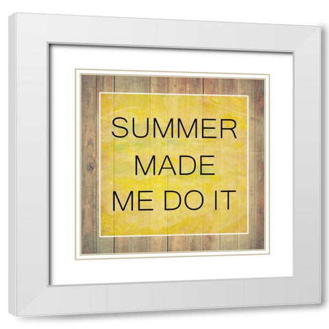 Summer White Modern Wood Framed Art Print with Double Matting by Phillip, Jamie