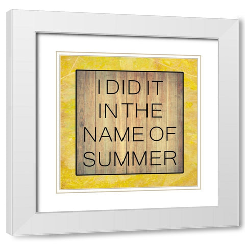 Summer Time White Modern Wood Framed Art Print with Double Matting by Phillip, Jamie
