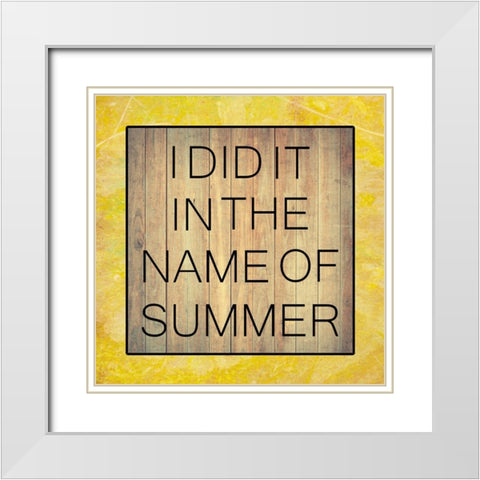 Summer Time White Modern Wood Framed Art Print with Double Matting by Phillip, Jamie