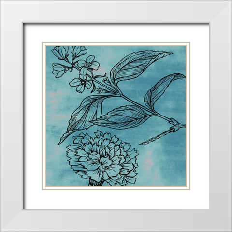 Garden In Bloom C White Modern Wood Framed Art Print with Double Matting by Phillip, Jamie