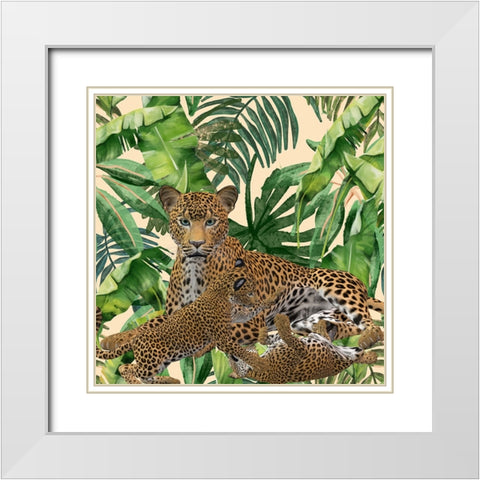 Friendly Jungle 4 White Modern Wood Framed Art Print with Double Matting by Phillip, Jamie