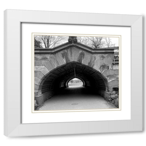 Prospect Tunnel Black White Modern Wood Framed Art Print with Double Matting by Phillip, Jamie