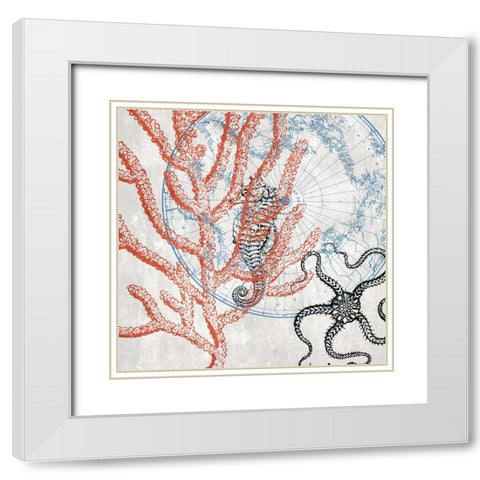 Sea White Modern Wood Framed Art Print with Double Matting by Phillip, Jamie