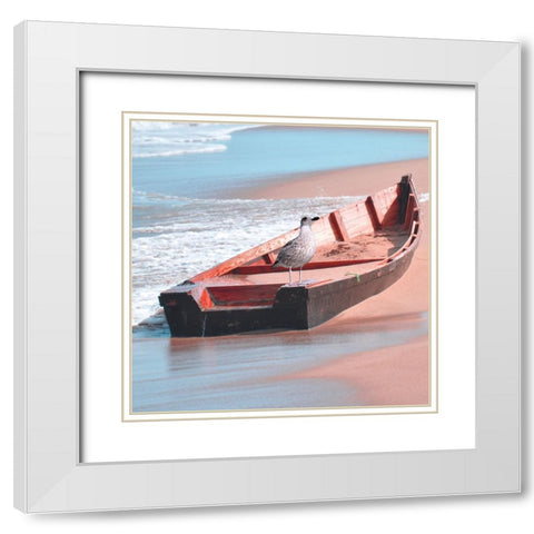 Bay Bird 2 White Modern Wood Framed Art Print with Double Matting by Phillip, Jamie