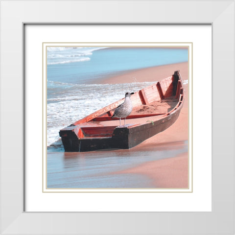 Bay Bird 2 White Modern Wood Framed Art Print with Double Matting by Phillip, Jamie