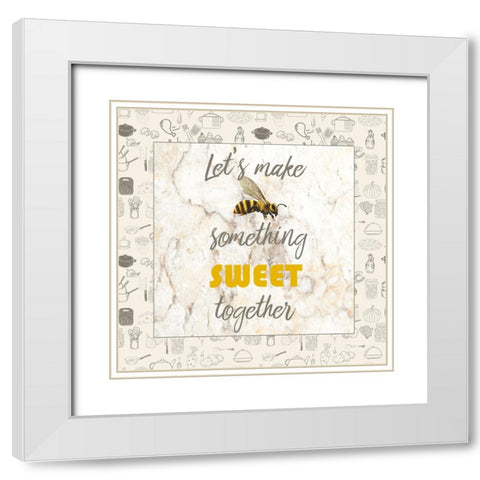 Romantic Chefs 2 White Modern Wood Framed Art Print with Double Matting by Phillip, Jamie